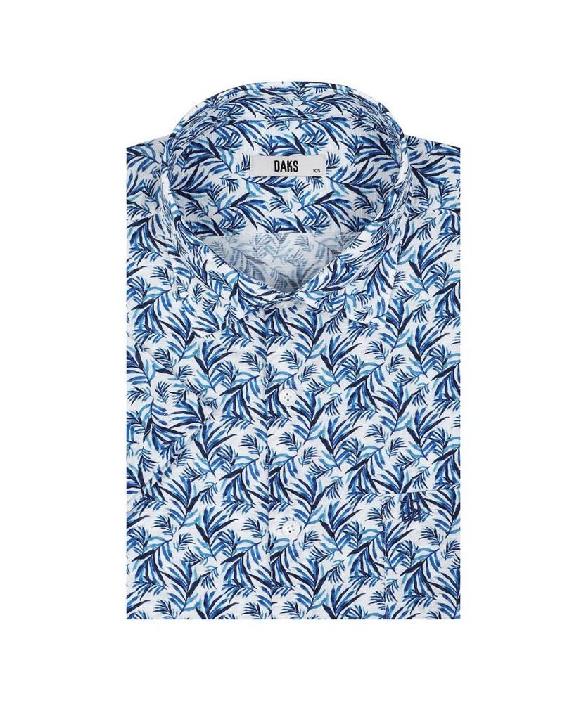 Dagseusyeocheu 100% Cotton Linen-Like Print Short Sleeve Shirt_Dls1Shcs133A1
