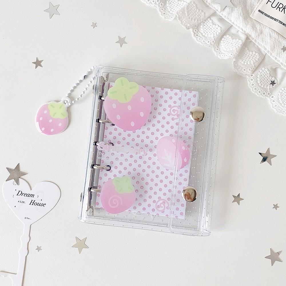 Fruit Print Binder Journal 3-Ring Loose Leaf Planner Aesthetic Loose Leaf Notebook Students розовый