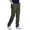 2025 Cotton Multi Flap Pockets Men's Straight Leg Cargo Pants Loose Casual Outdoor Pants Men's Work Pants for Hiking Tactical