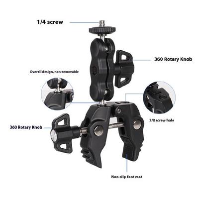Multifunction Clamp Arm Quick Release Jaw Clamp Replacement for Monitor LED Video Light Flashing Clamp Mount