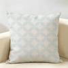 Embossed Geometric Damask Cushion Cover Durable Hypoallergenic Organic Linen Short Pillow Cover Washable