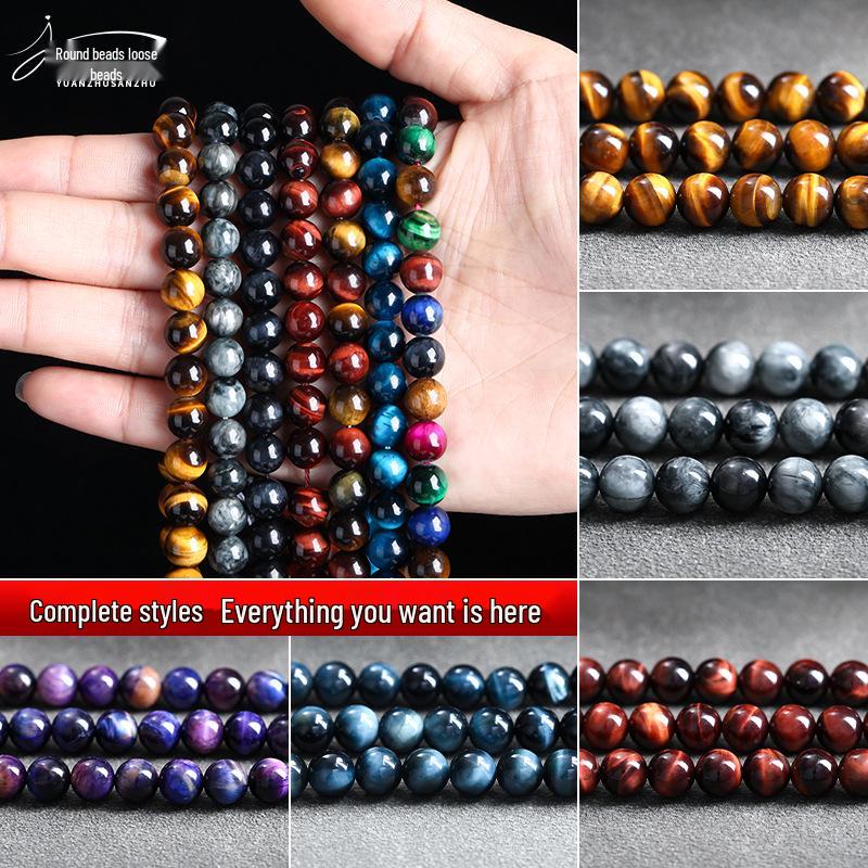 Multicolor Tiger Eye Beads for DIY Jewelry Making - Bracelets & Necklaces