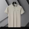 Erkek Yaz Polo Gömlek T-Shirt Iş Rahat Nefes Tee Düz Renk Gevşek Rahat Yaka Kısa Kollu Gömlek