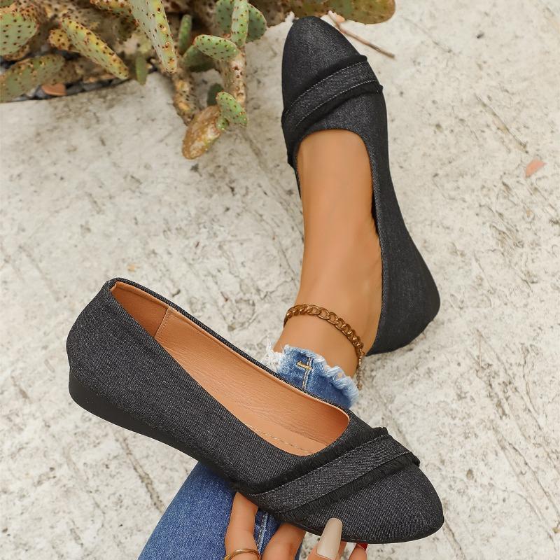 Single Shoe Spring and Summer New One Foot Pedal Flat Pointed Shallow Single Shoe Fashion Comfortable Single Shoe Women