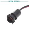 ACROPIX 2pcs Car T5 Panel Light Lamp Bulb Extension Wire Harness Socket Connector Black