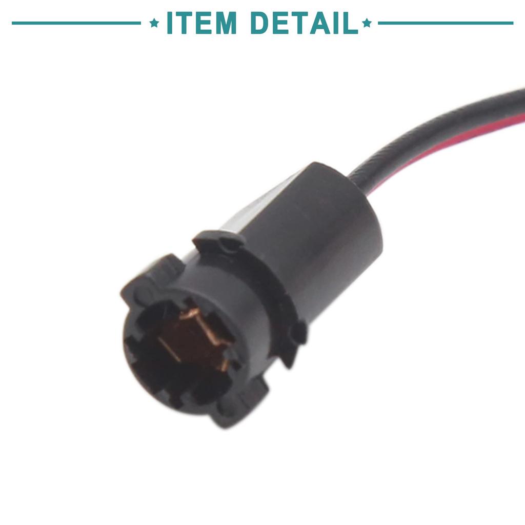 ACROPIX 2pcs Car T5 Panel Light Lamp Bulb Extension Wire Harness Socket Connector Black