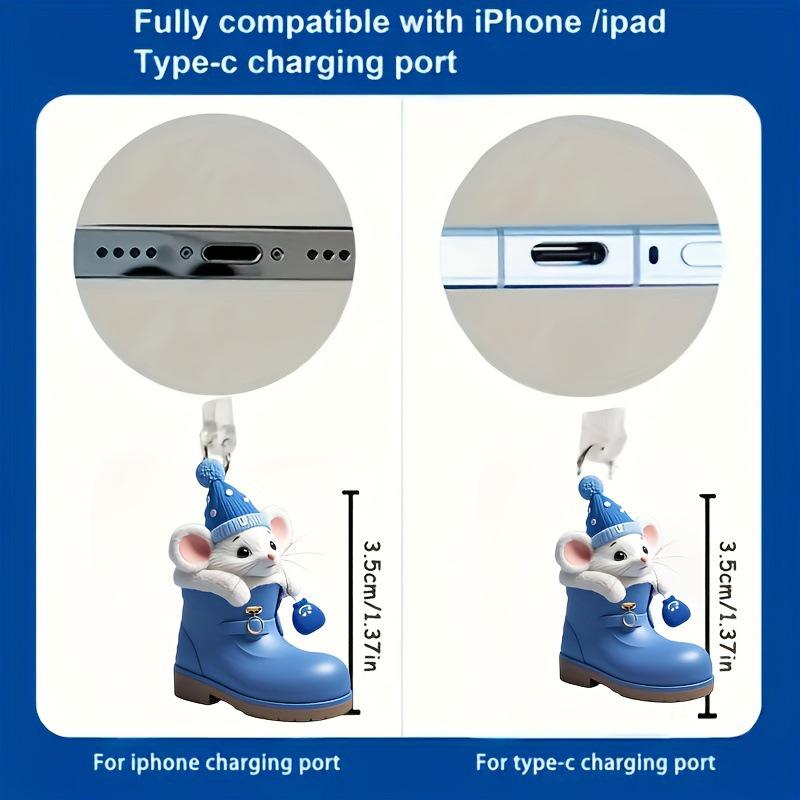 

Акриловый кулон для автомобиля в форме мыши с заглушкой от пыли Standard