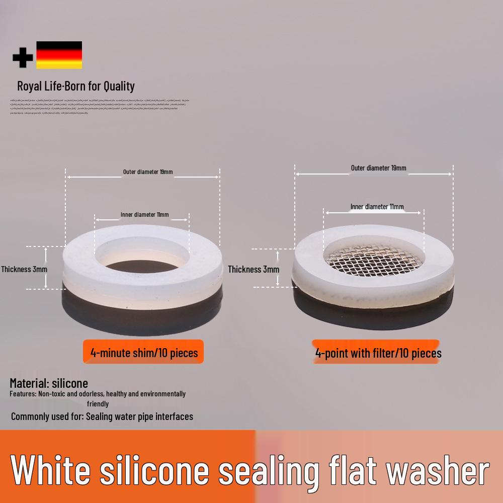 1-Inch Silicone Rubber Gasket Ring for Water Heaters and Pipes - 4-Minute Seal Flat Gasket
