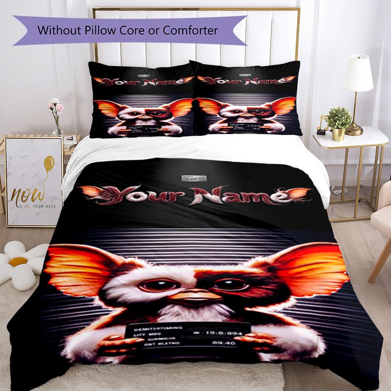 Gremlins Personalized Text Bed Linens Suitable for Decorate room Wrinkle Resistant Home Decor Perfect Gift for Friends Family