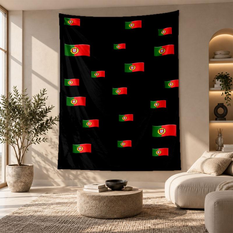 Decorative Tapestry,Portugal national football team Printed Wall Art, Lightweight Wall Hanging For Bedroom Background