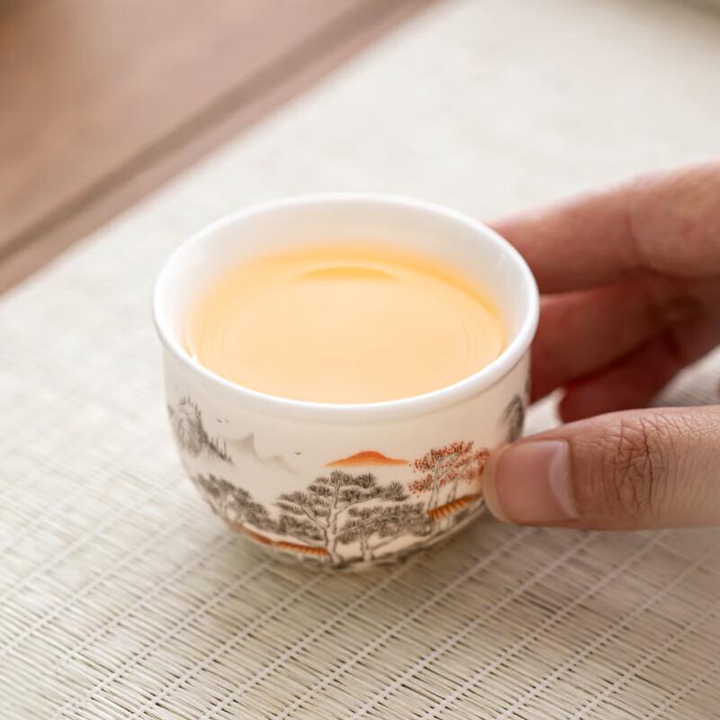 CHANGSHEGNYUAN Pine Forest 11-Piece White Porcelain Tea Set