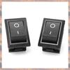 2025 Trend Black Duplex Switch Straight-Through Rocker Switch Suitable For Dual-Control Desk Lamp