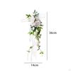 Chair Back Flower Rose Floral with Leaves and Ribbons for Ceremony Backdrop Decor