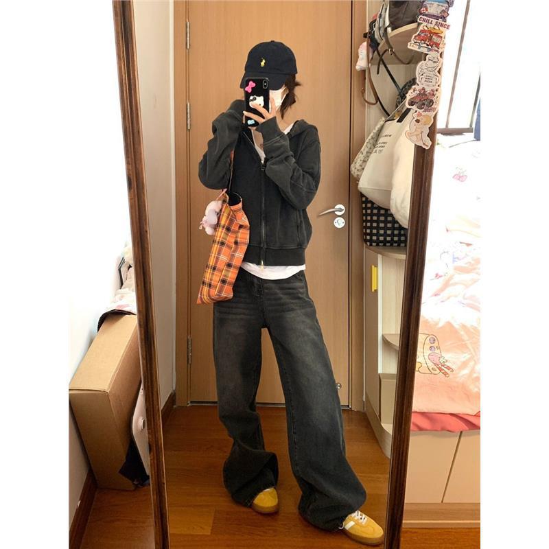 

Women s High Waist Wide Leg Jeans - Slimming, Floor Length, XS, Autumn Style M Recommended 98-108 lbs