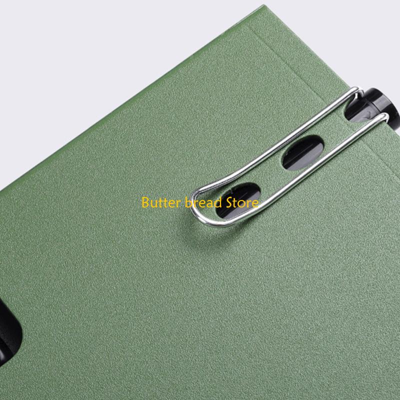 W89C Standard Size Flipping Clipboard Folder With Metal Clip File Organiser wth Writing Board For School Office 12.6x9.25In