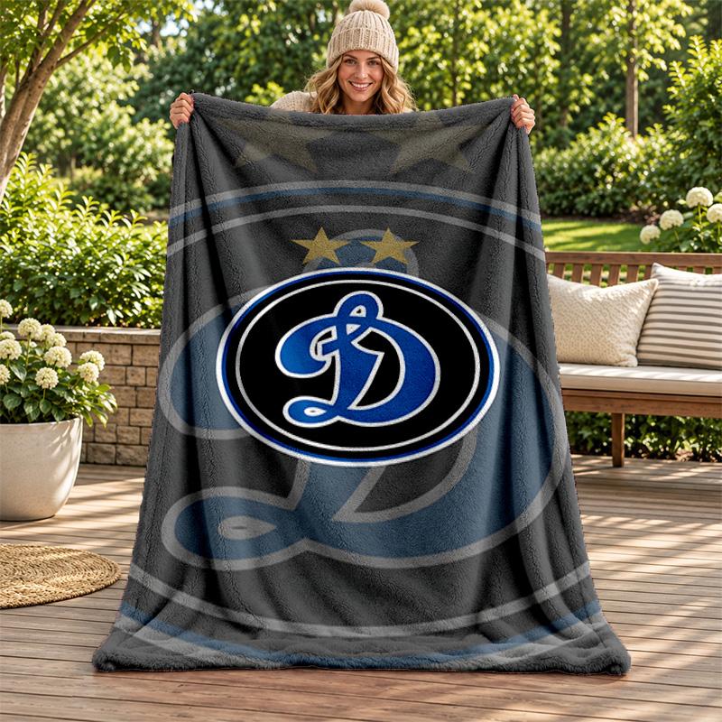 FC Dinamo Minsk Blanket Flannel Blanket Soft Cozy Plush Throw for Sofa Bed Lightweight Home Decoration Gifts for Christmas Various Holidays