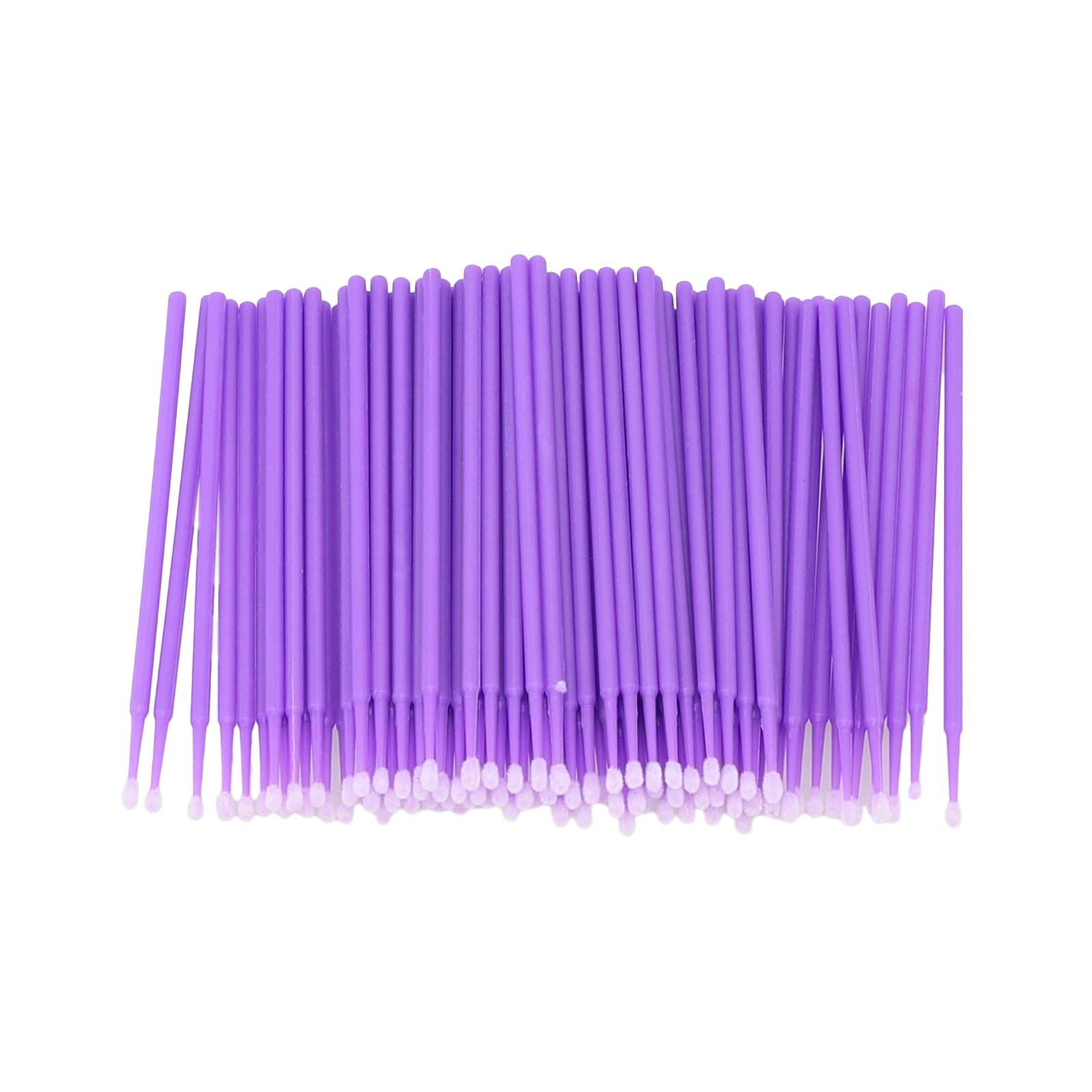 

100 шт. Щетки для инструментов по уходу за автомобилем, одноразовые, для подкраски, микрощетка, щетка для детализации автомобиля, маленькие аксессуары фиолетовый