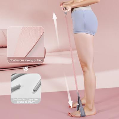 Fitness Resistance Band with Non-Slip Handle Compact Design Portable Stretch Band AB Training Auxiliary Device Workout Equipment