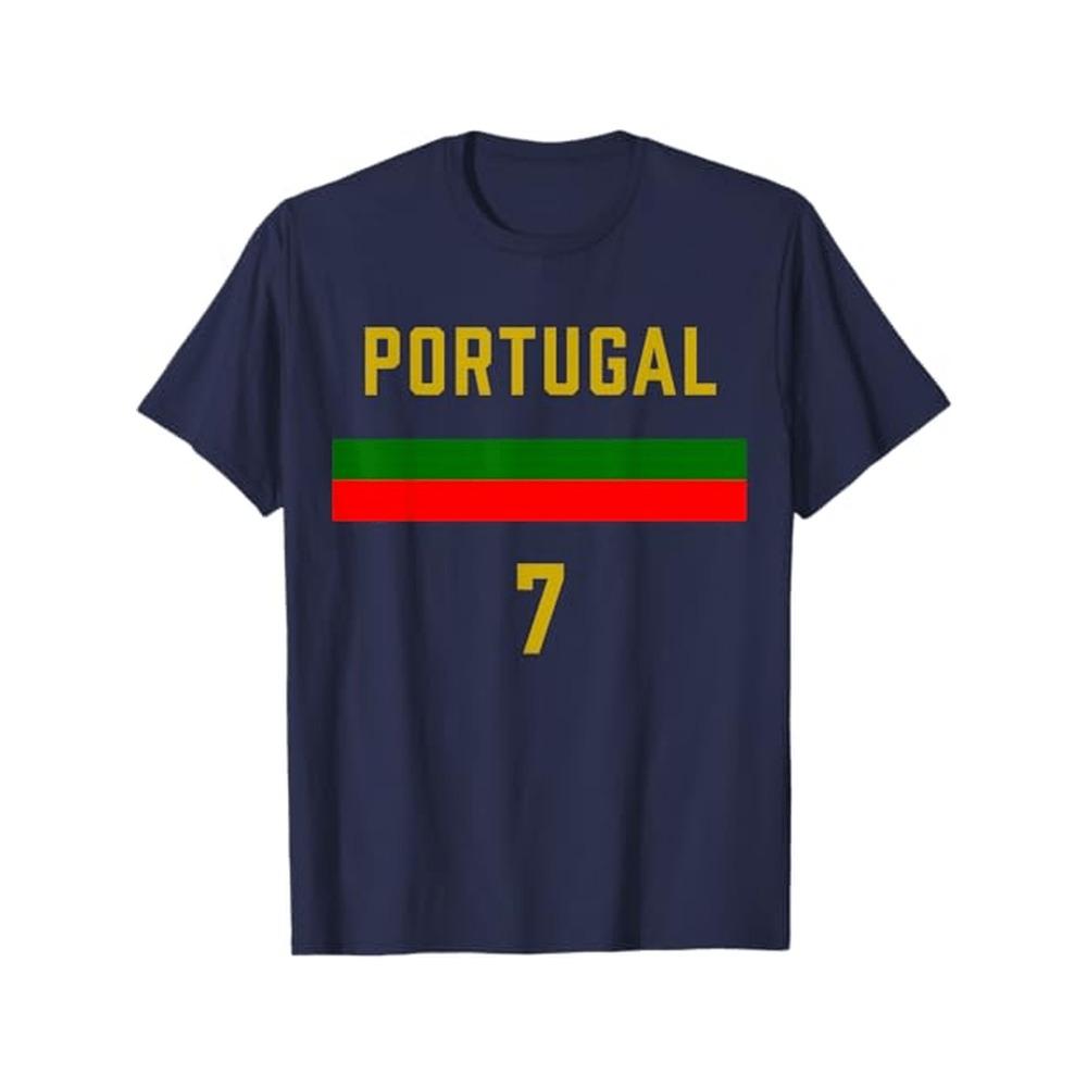 Portuguese Fan Football Shirt Cotton Short Sleeve T-shirt Round Neck Four Seasons Breathable MenStyle Comfortable