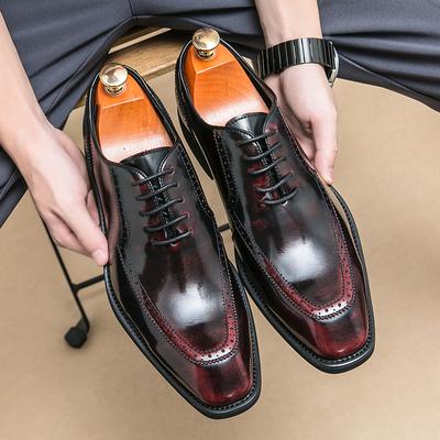 Nouveaux hommes d'affaires robe en cuir chaussures de luxe mode marié chaussures de mariage hommes Style italien Oxford chaussures