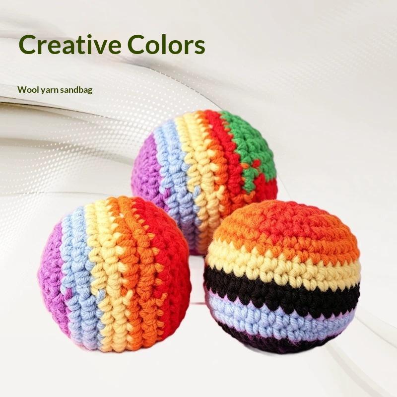 1/4Pcs Outdoor Soft Handmade Footbag Sacks Juggling Balls Durable For Kids Group Playing Activities