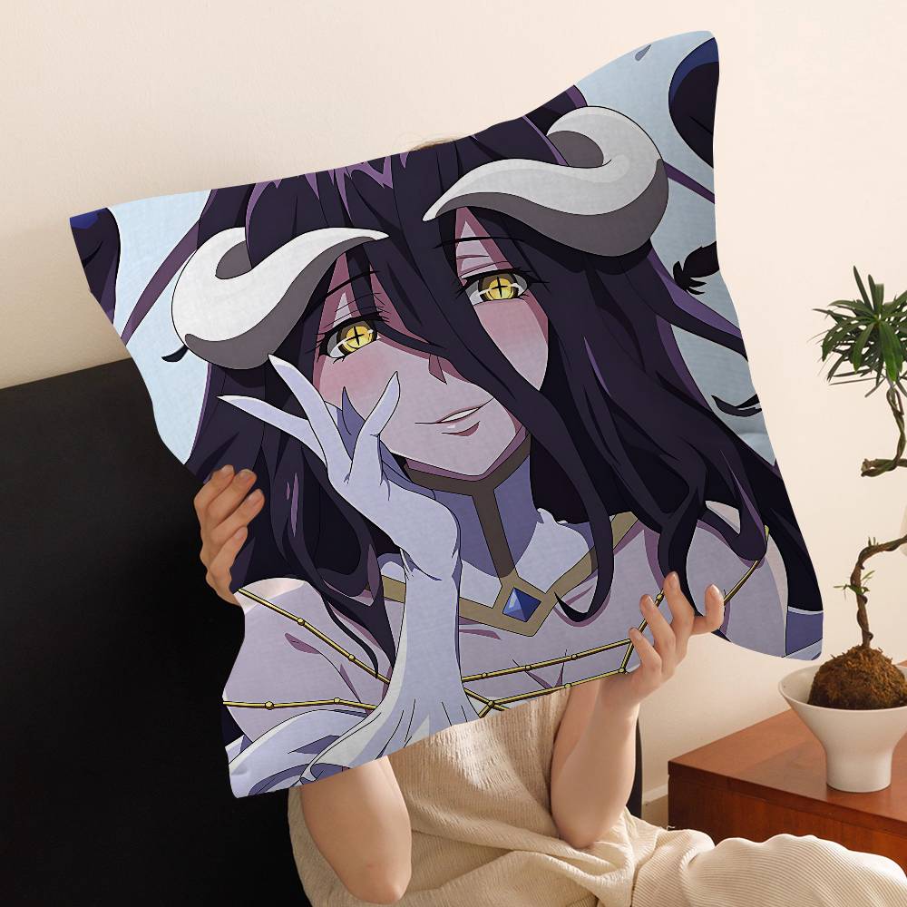 A-Albedo Overlord Lucky Dragon Pillow Cover Sofa Cushion Cover Home Room Decoration Children Gift Peach skin 18*18(CM)-1Pcs