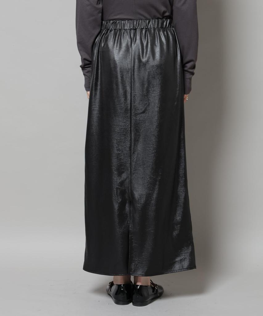 Nano Universe Shiny F Women's Leather-Like Skirt, 050, Brown, 673-5230315