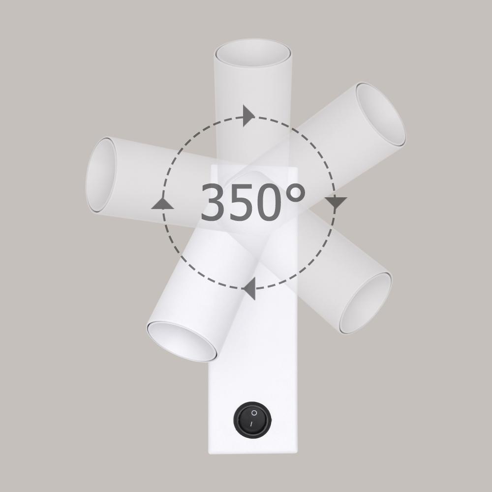 Modern 3W LED Bedside Lamp Rotatable Design Indoor Hotel Reading Light for Bedroom Living Room Home Decorative Wall Light IP44
