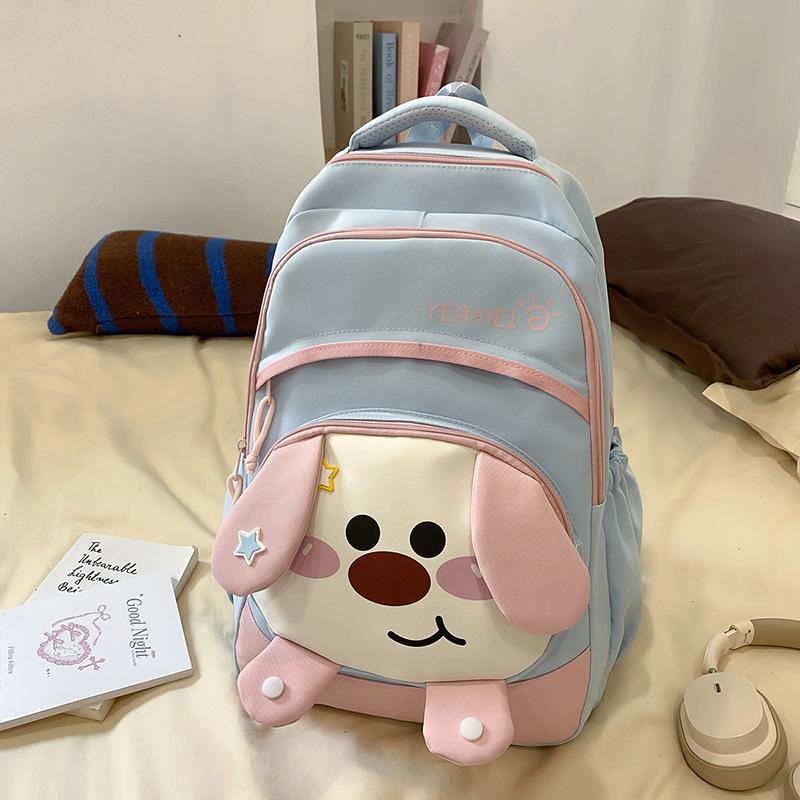New high-value, fresh and sweet original style cute dog backpack women's lightweight large-capacity backpack