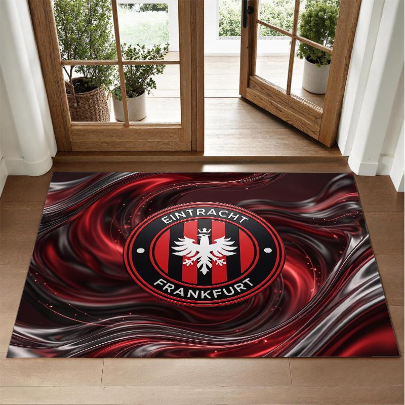 Eintracht Frankfurt Football Design Crystal Velvet Rug Soft Decorative Mat for Bedroom Entrance