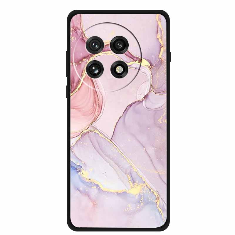 Marble Soft Case For Oneplus 13R Fashion Black Edge Capa Silicone Back Cover Shockproof Phone Case for Oneplus ACE 5 ACE5 Pro