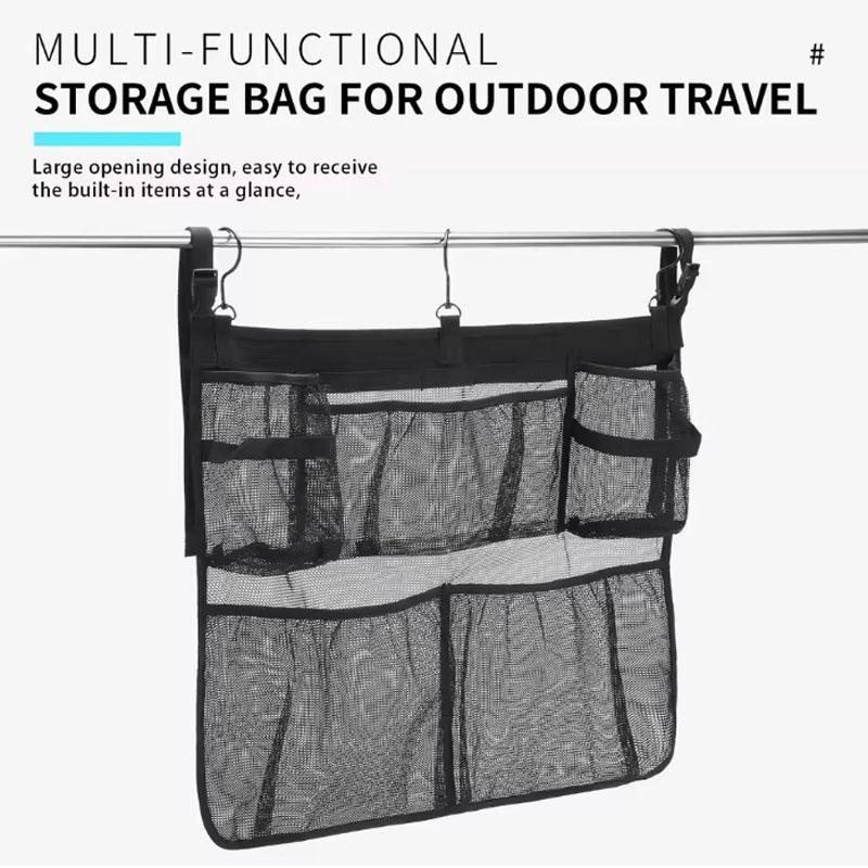Durable Polyester Large Mesh Organizer Versatile Outdoor Pool & Bath Toy Storage Hanging Bag for All Ages