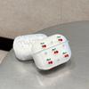 Cute 3D Cherry Bowknot Epoxy Earphone Case for AirPods 2 3 4 Pro Pro2 Wireless Bluetooth Headphone Box Shockproof Protect Cover