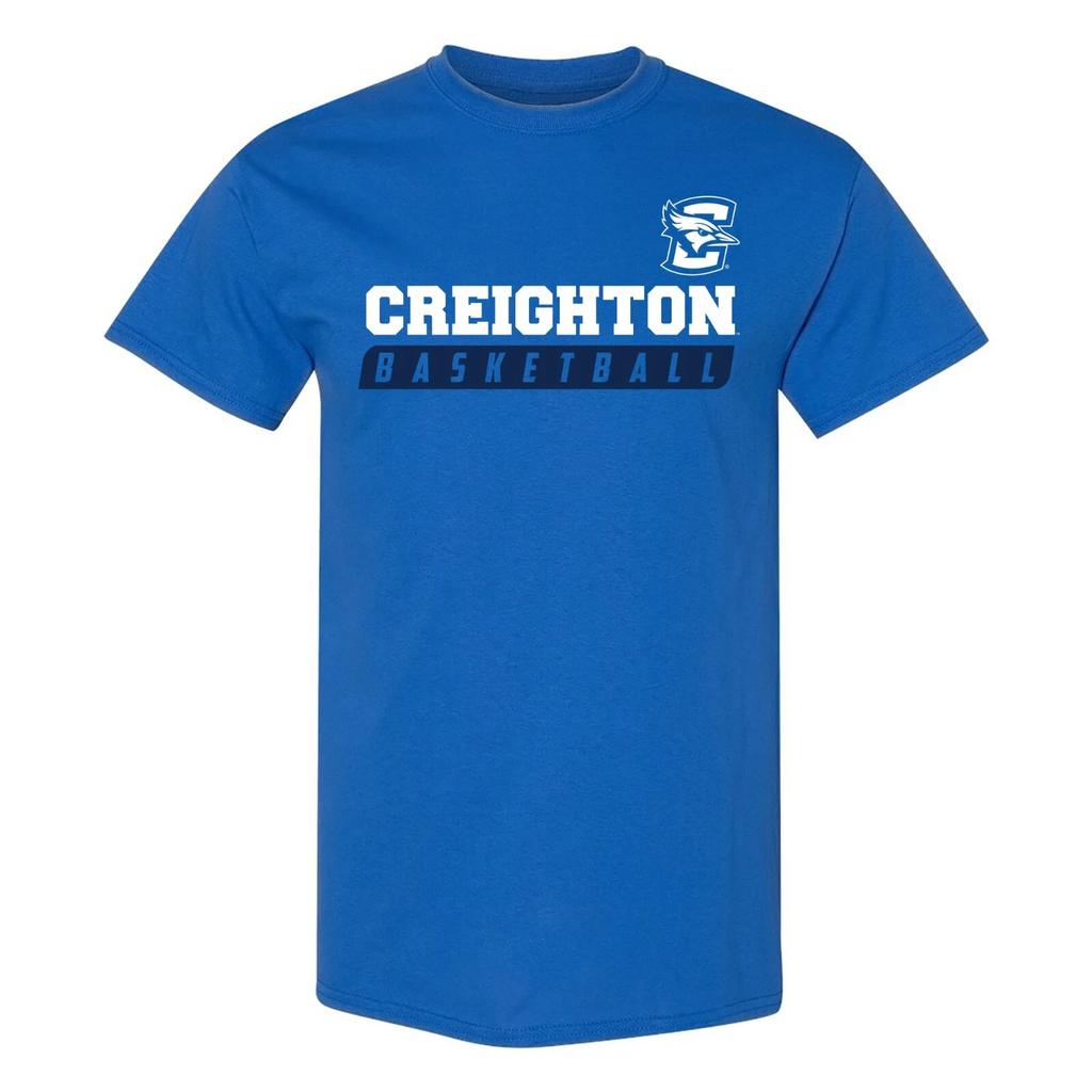 Creighton Bluejays Basketball Slant Unisex Licensed T-Shirt - Royal