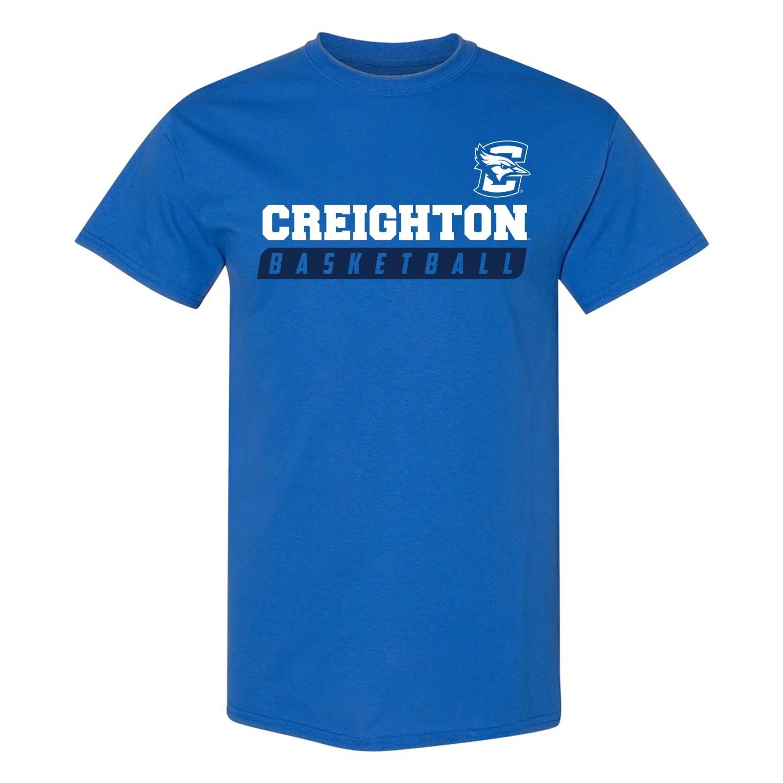 Creighton Bluejays Basketball Slant Unisex Licensed T-Shirt - Royal M