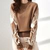 Women's Crew Neck Sweater Thick Pullover Knitwear Fall Winter Short Loose Casual OL Stretch Knit Jumper