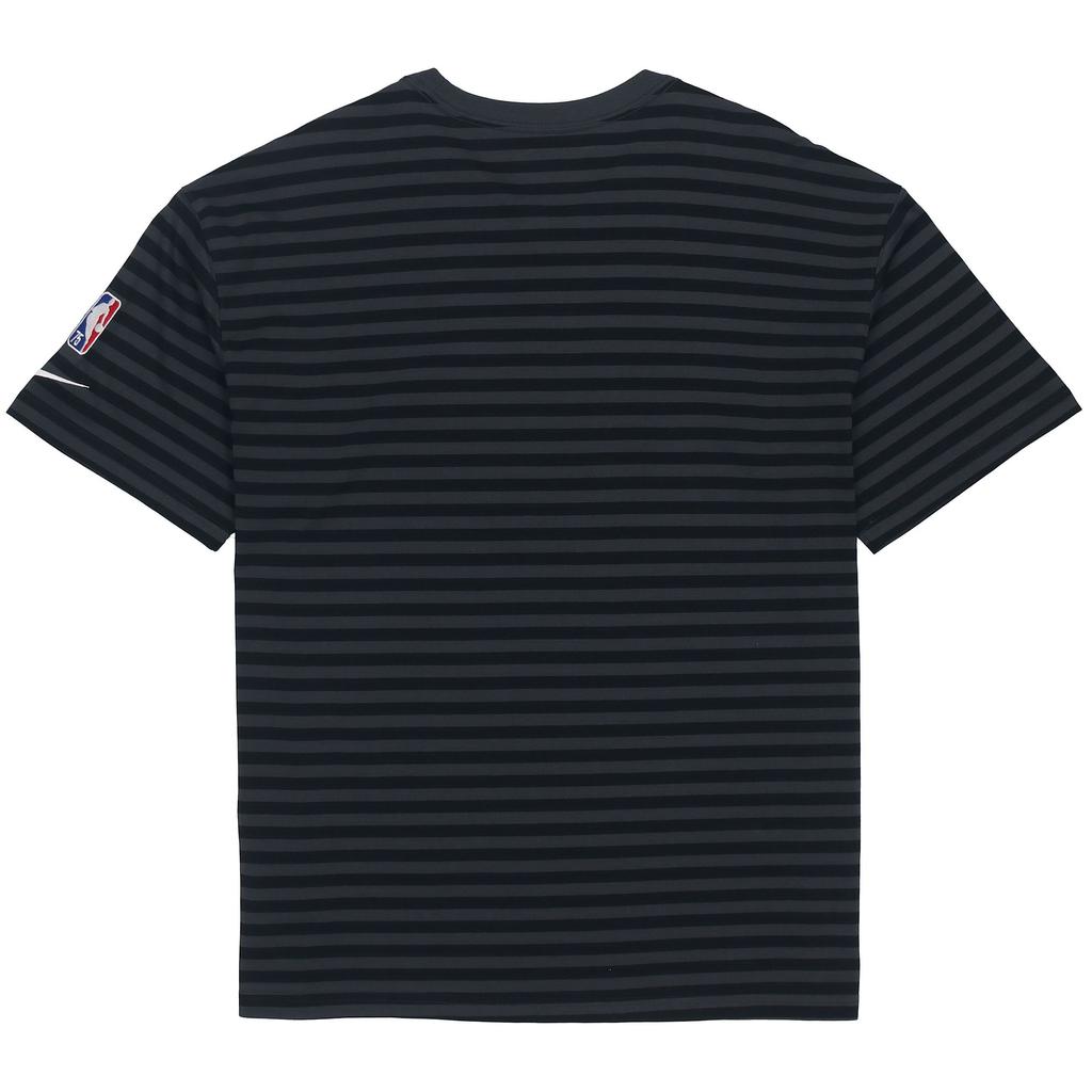 Nike Brooklyn Nets Loose Fit Striped Letter Short Sleeve T-Shirt Men Tops Black DA5862-060