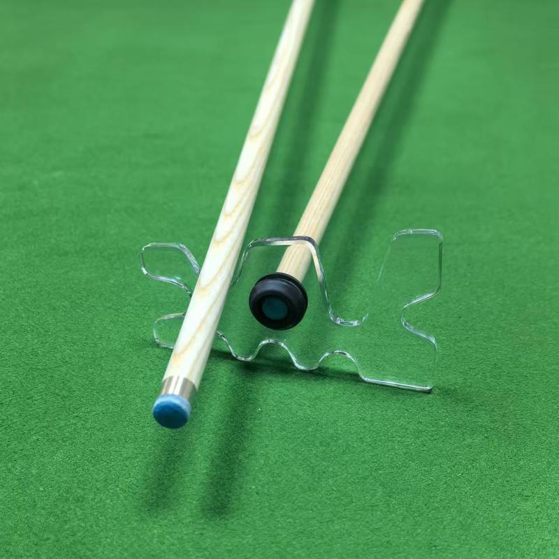 Transparent Acrylic Pool Billiard Cue Bridge Head Plug-In Easy To Use Pool Stick Holder Rubber Acrylic Billiard Cue Bridge
