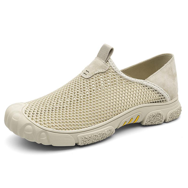 Fashion Comfy Male Walking Loafers Breathable Mens Casual Shoes New Summer Mesh Shoes Comfortable Walking Shoes Light Soft Sole Sneakers