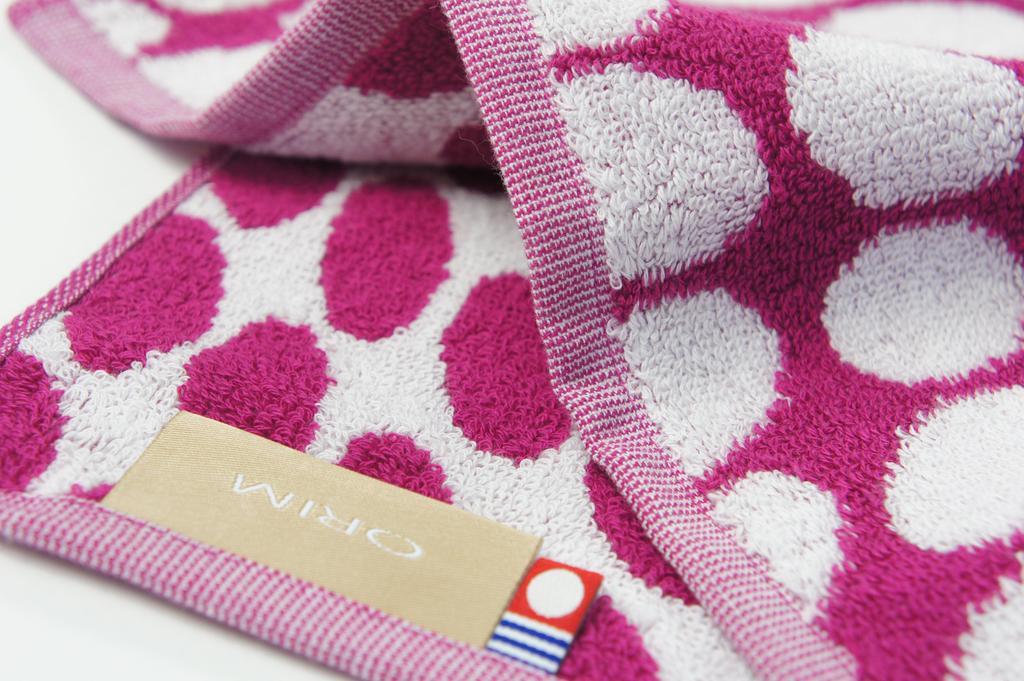 Orim Imabari Bath Made In Bubble Pop Polka Dot Pink Towel, Japan,