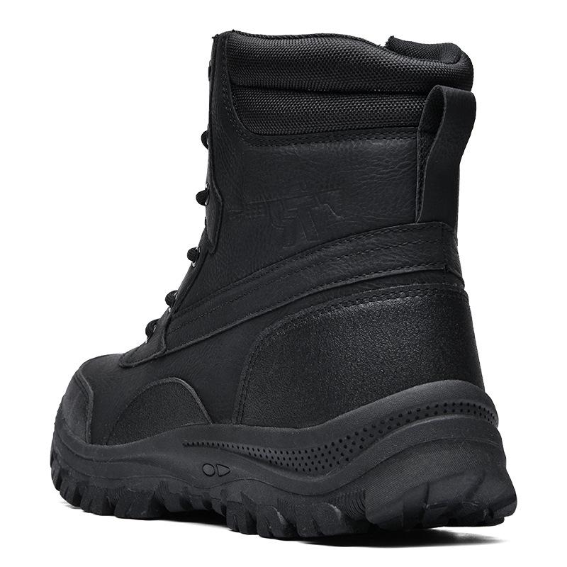 Men's Plus Size Waterproof Combat & Hiking Boots - Wear-Resistant Outdoor High-Tops, Military Desert Off-Road Boots