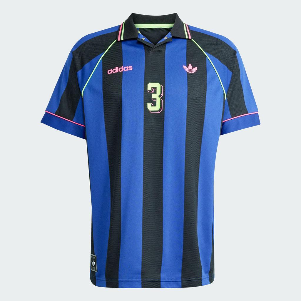 adidas Originals Herren Kragen Fußball Trainings gestreiftes T-Shirt KD2307