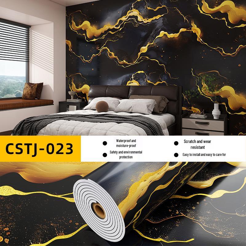 Selbstklebende, wasserfeste Marmorfliesen-Wandaufkleber für TV-Hintergrund und Dekoration