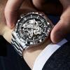 Hollow Skeleton Men's Mechanical Wristwatches Fashion Luminous Watch Men Business Waterproof Automatic Watch For Men