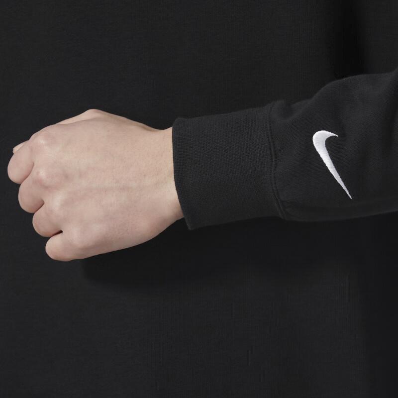 Nike Embroidered Small Logo Crew Neck Sweatshirt Men Tops Black FZ5203-010