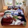 Inuyasha Anime Characters Print 3Pcs Bedding Set,Duvet Cover with 2 Bedro,Pillowcase Home Birthday Gift