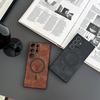 Luxury Leather Deer Case For Samsung Galaxy S26 S25 S24 S23 S22 S21 Plus Ultra For Magsafe Magnetic Wireless Charging Back Cover