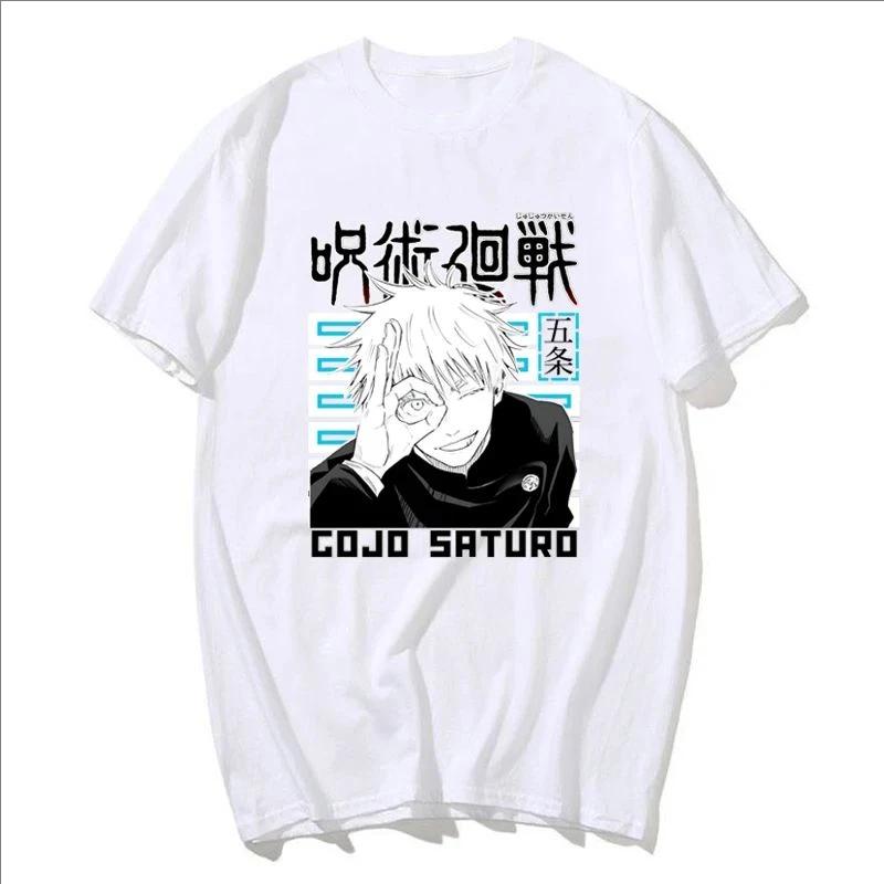 Anime Spell Return War Print Top T Shirt Men Womne Harajuku Anime Short Sleeve Oversize Tshirt Summer Fashion O-Neck Unisex Tee