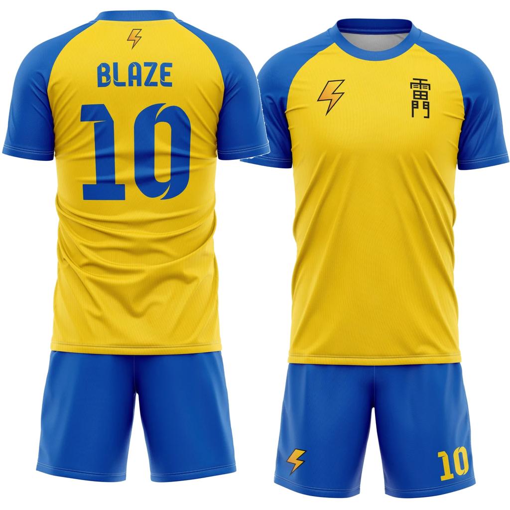 Men Sets Jersey Anime Inazuma Eleven Raimon 3d Print Short Sleeve T-shirt+Short 2Pcs Set Sport Fitness Tracksuit Suit Leisure