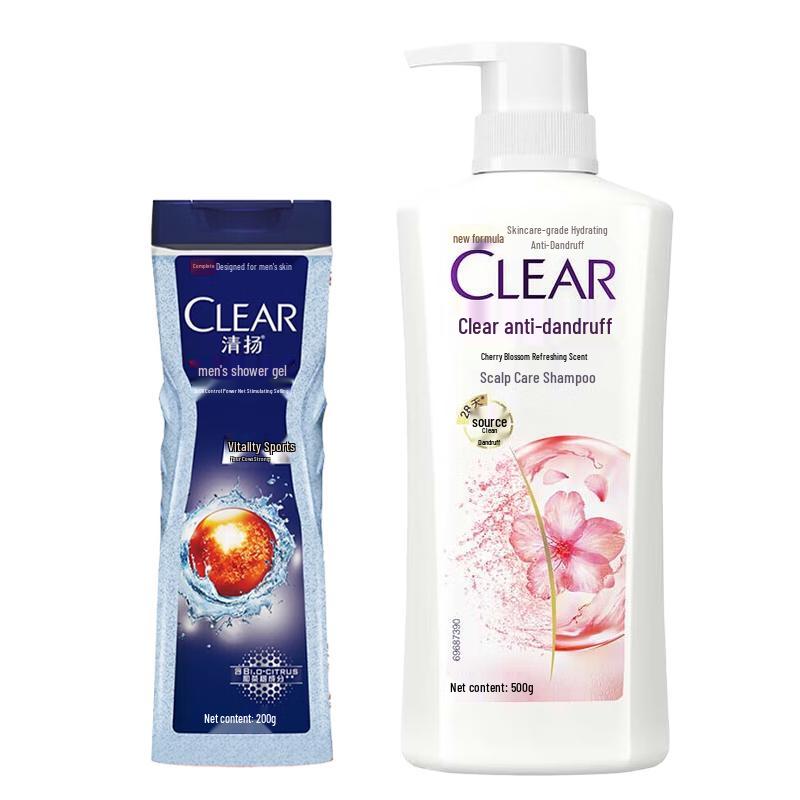 Clear Men Balance Oil Control Shower Gel & Sakura Dew Shampoo Set